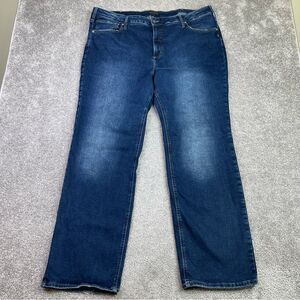 Silver Jeans Women’s 3X (40X31) Blue Infinite Fit Straight High Rise Dark Denim